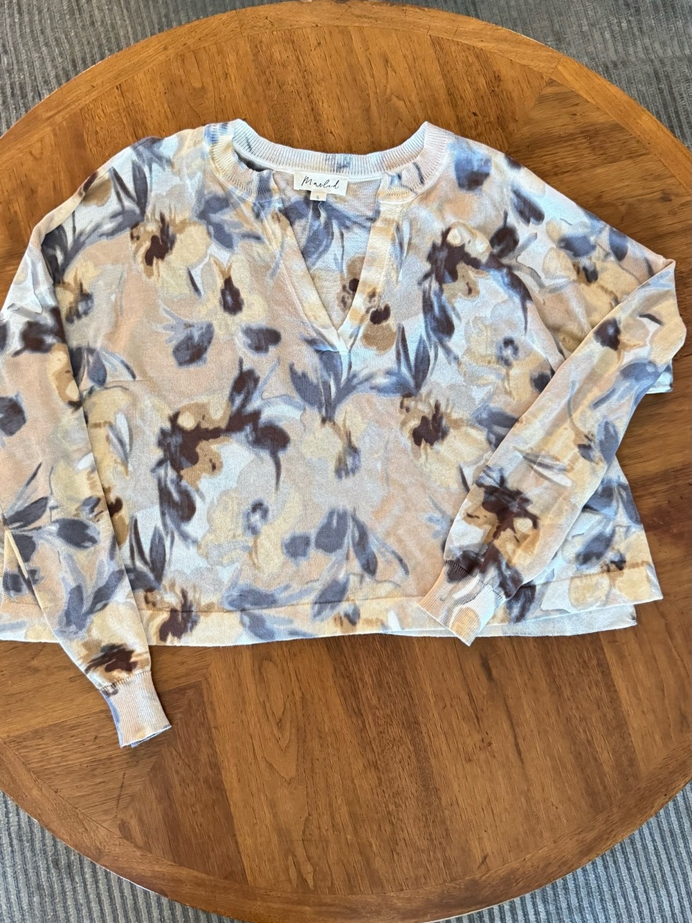 Marled fine knit sweater